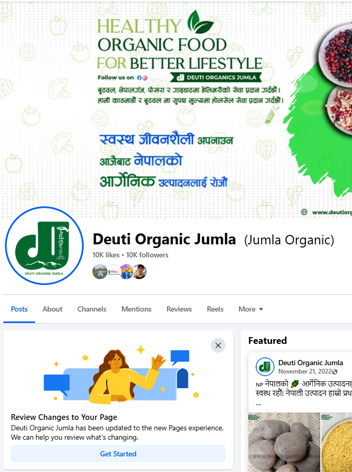 socia media management in nepal deuti organics jumla
